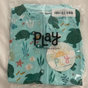 Little Sleepies Sea Turtle Friends Shorty Romper